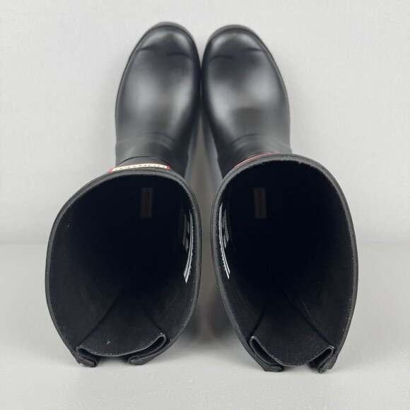 Hunter Original Back Adjustable Short Rain Boots Womens 9 Matte Black WFS1013RMA - Picture 6 of 11